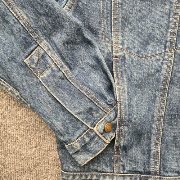 Vtg 80s 90s Calvin Klein Denim Jacket L Made in USA Trucker Jean Coat Vintage‎ - Picture 6 of 16